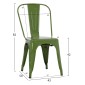 ΚΑΡΕΚΛΑ ΜΕΤΑΛΛΙΚΗ MELITA ΣΕ LIGHT OLIVE GREEN 43x50x82 εκ. HM8641.13