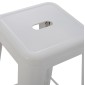 ΣΚΑΜΠΟ ΜΠΑΡ ΜΕΤΑΛΛΙΚΟ MELITA-PRO HM8642.41 ΣΕ ΛΕΥΚΟ ΜΑΤ 43x43x78Υεκ.