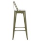 ΣΚΑΜΠΟ BAR ME ΠΛΑΤΗ ΜΕΤΑΛΛΙΚΟ MELITA-PRO HM8643.43 DARK OLIVE GREEN 42x42x100Υεκ.
