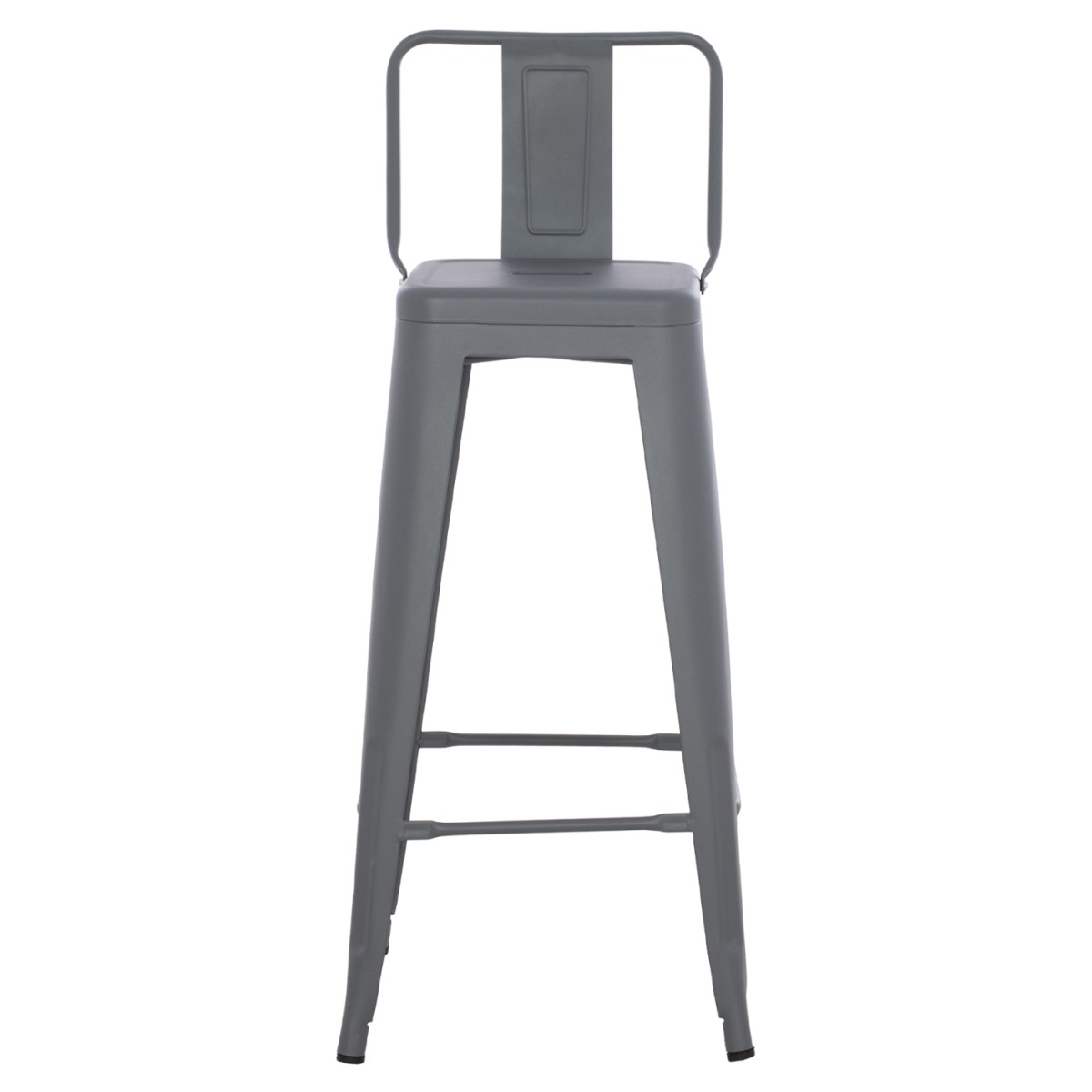 ΣΚΑΜΠΟ BAR ME ΠΛΑΤΗ ΜΕΤΑΛΛΙΚΟ MELITA-PRO HM8643.50 ΓΚΡΙ 42x42x100Υεκ.