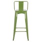 ΣΚΑΜΠΟ BAR ME ΠΛΑΤΗ ΜΕΤΑΛΛΙΚΟ MELITA-PRO HM8643.53 LIGHT OLIVE GREEN 42x42x100Υεκ.