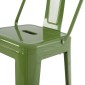 ΣΚΑΜΠΟ BAR ME ΠΛΑΤΗ ΜΕΤΑΛΛΙΚΟ MELITA-PRO HM8643.53 LIGHT OLIVE GREEN 42x42x100Υεκ.
