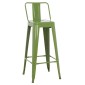 ΣΚΑΜΠΟ BAR ME ΠΛΑΤΗ ΜΕΤΑΛΛΙΚΟ MELITA-PRO HM8643.53 LIGHT OLIVE GREEN 42x42x100Υεκ.