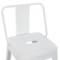 ΣΚΑΜΠΟ BAR ME ΠΛΑΤΗ ΜΕΤΑΛΛΙΚΟ MELITA-PRO HM8643.41 ΛΕΥΚΟ ΜΑΤ 42x42x100Υεκ.