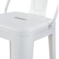 ΣΚΑΜΠΟ BAR ME ΠΛΑΤΗ ΜΕΤΑΛΛΙΚΟ MELITA-PRO HM8643.41 ΛΕΥΚΟ ΜΑΤ 42x42x100Υεκ.