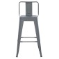 ΣΚΑΜΠΟ ΜΠΑΡ ΜΕΣΑΙΟΥ ΥΨΟΥΣ ΜΕΤΑΛΛΙΚΟ MELITA-PRO HM8574.50 ΓΚΡΙ 43x43x88Υεκ.