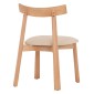 KΑΡΕΚΛΑ ΤΡΑΠΕΖΑΡΙΑΣ OSORIO HM18335.11 RUBBERWOOD ΦΥΣΙΚΟ-ΕΚΡΟΥ PU 51x55x74Υεκ