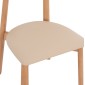KΑΡΕΚΛΑ ΤΡΑΠΕΖΑΡΙΑΣ OSORIO HM18335.11 RUBBERWOOD ΦΥΣΙΚΟ-ΕΚΡΟΥ PU 51x55x74Υεκ
