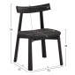 KΑΡΕΚΛΑ ΤΡΑΠΕΖΑΡΙΑΣ OSORIO HM18335.02 RUBBERWOOD & ΣΧΟΙΝΙ ΣΕ ΜΑΥΡΟ 51x55x74Υεκ
