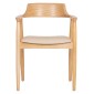 ΠΟΛΥΘΡΟΝΑ ΤΡΑΠΕΖΑΡΙΑΣ TARGA HM18336.11 RUBBERWOOD ΦΥΣΙΚΟ & PU ΕΚΡΟΥ 58x54x78Yεκ