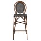 ΣΚΑΜΠΩ ΑΛΟΥΜΙΝΙΟΥ GIDEON BAMBOO LOOK ΚΑΦΕ ΜΕ TEXTLINE HM5059 47x61x115 εκ