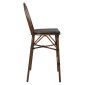 ΣΚΑΜΠΩ ΑΛΟΥΜΙΝΙΟΥ GIDEON BAMBOO LOOK ΚΑΦΕ ΜΕ TEXTLINE HM5059 47x61x115 εκ
