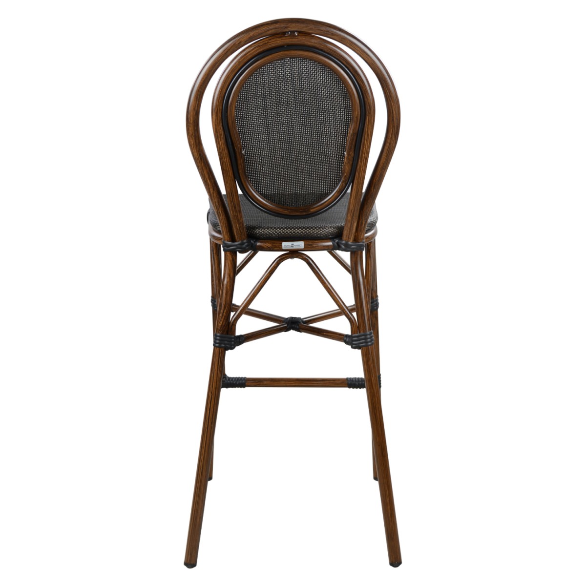 ΣΚΑΜΠΩ ΑΛΟΥΜΙΝΙΟΥ GIDEON BAMBOO LOOK ΚΑΦΕ ΜΕ TEXTLINE HM5059 47x61x115 εκ