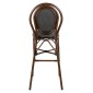 ΣΚΑΜΠΩ ΑΛΟΥΜΙΝΙΟΥ GIDEON BAMBOO LOOK ΚΑΦΕ ΜΕ TEXTLINE HM5059 47x61x115 εκ