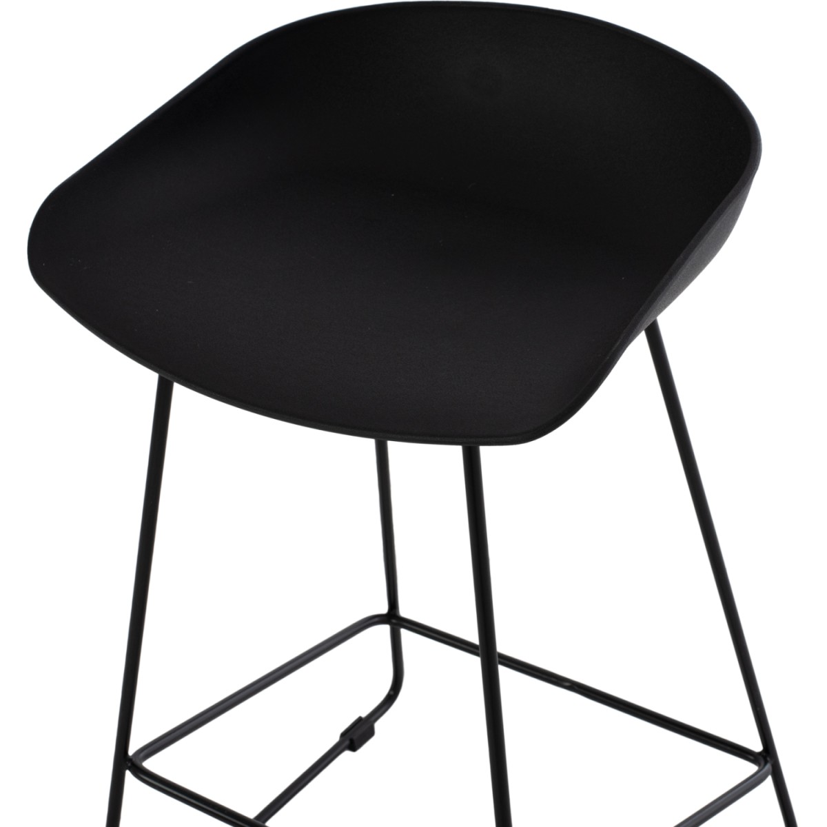 ΣΚΑΜΠΟ ΜΠΑΡ HM9299.02, ΜΑΥΡΟ, ΜΕΣΑΙΟΥ ΥΨΟΥΣ, 44x44x74 εκ.