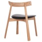 KΑΡΕΚΛΑ ΤΡΑΠΕΖΑΡΙΑΣ SEKAN HM18245.04 RUBBERWOOD-ΜΑΥΡΟ PU 60x54x72Υεκ