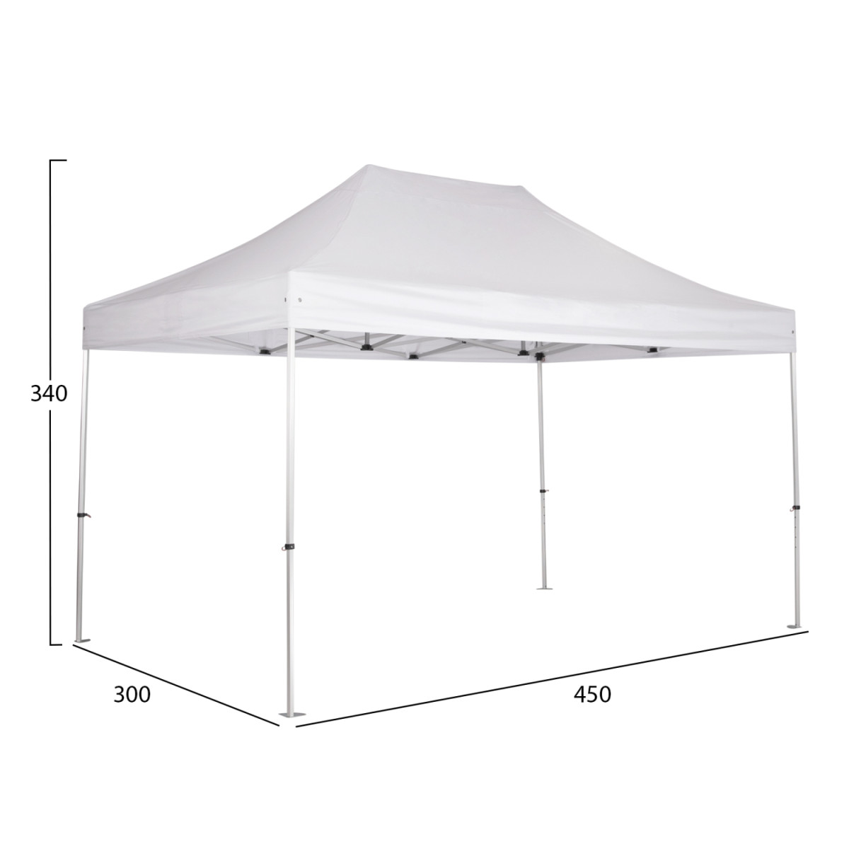GAZEBO ΕΠΑΓΓΕΛΜΑΤΙΚΟ ΒΑΡΕΩΣ ΤΥΠΟΥ CRESSEN HM6306 ΠΤΥΣΣΟΜΕΝΟ ΑΛΟΥΜΙΝΙΟΥ 3x4,5x3,4Y