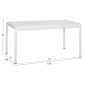 ΤΡΑΠΕΖΙ ΑΛΟΥΜΙΝΙΟΥ RACHEL HM6339.02 ΛΕΥΚΟ 150x80x75Υεκ.