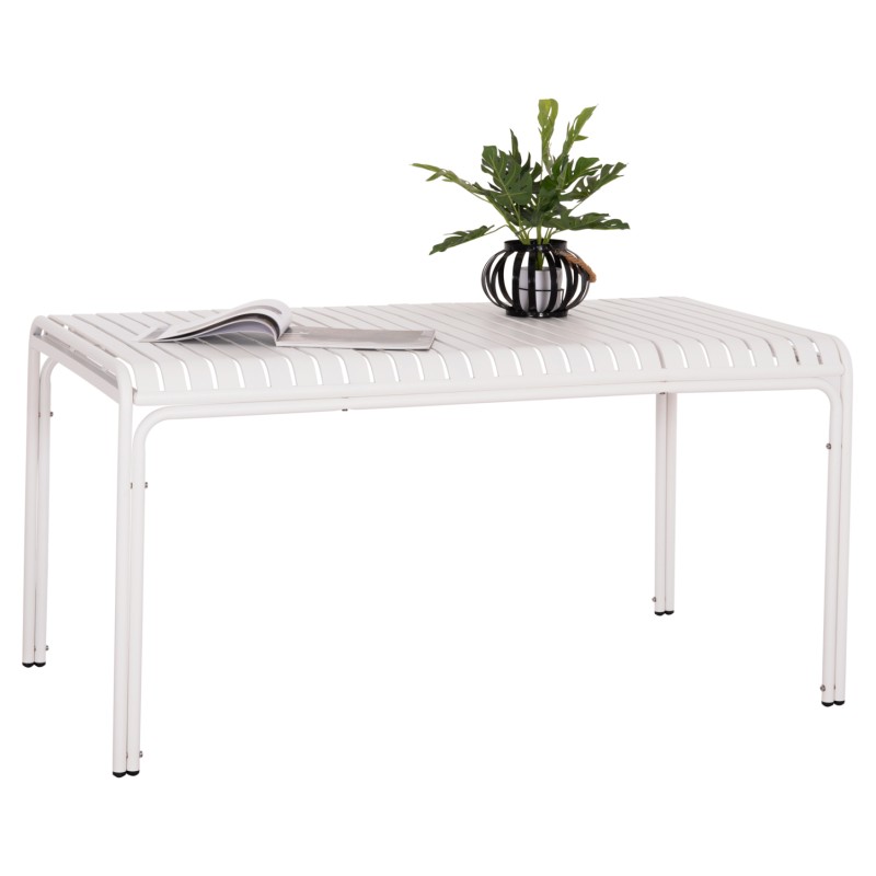 ΤΡΑΠΕΖΙ ΑΛΟΥΜΙΝΙΟΥ RACHEL HM6339.02 ΛΕΥΚΟ 150x80x75Υεκ.