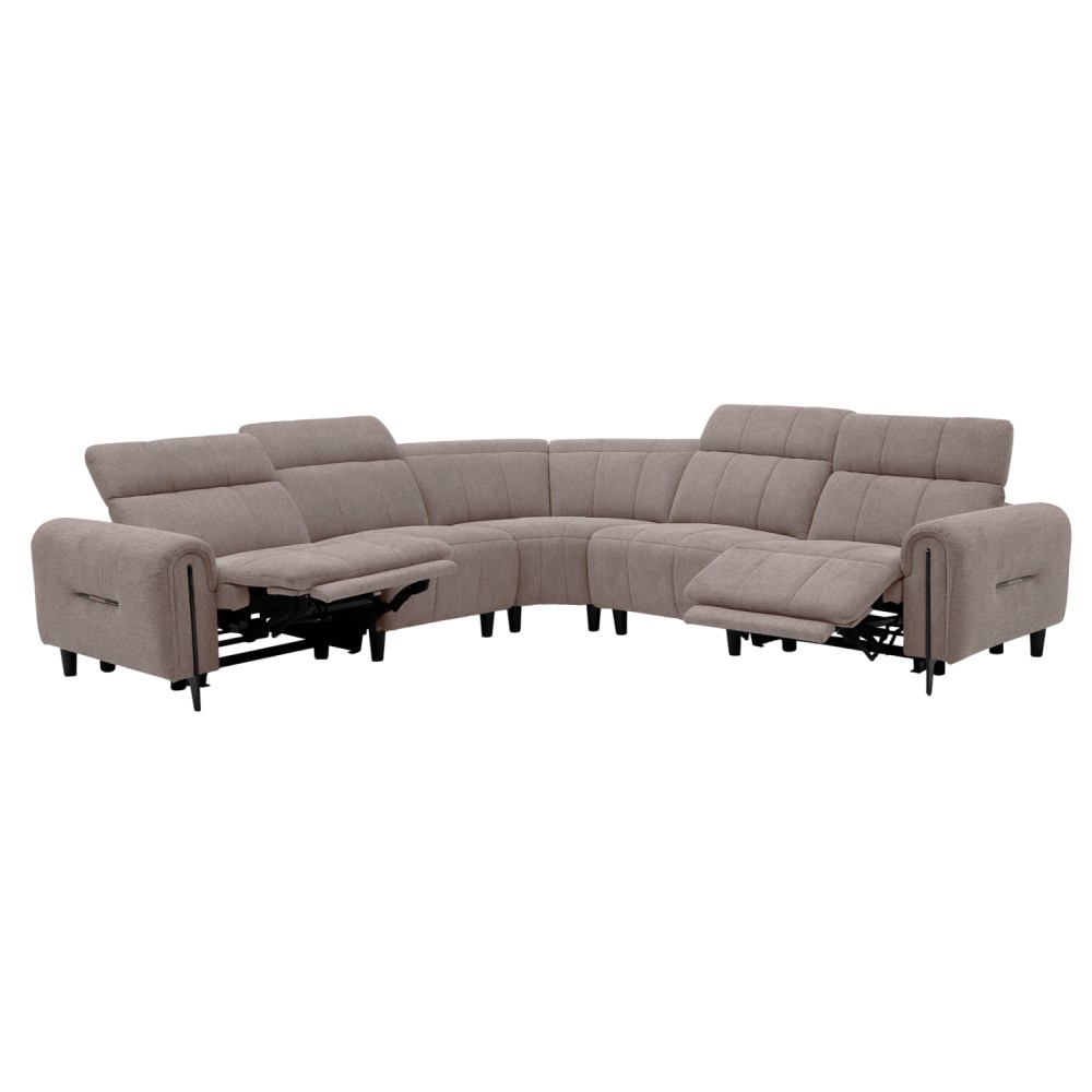 ΓΩΝΙΑΚΟΣ ΚΑΝΑΠΕΣ ΜΕ RECLINE ORACLE HM3290.02 ΜΠΕΖ ΥΦΑΣΜΑ 260x260x90(κάθισμα)x94Υεκ.