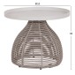 ΣΕΤ ΣΑΛΟΝΙ 5ΤΜΧ DRISCOLL ΗM6473.02 IVORY ΑΛΟΥΜΙΝΙΟ--ΜΠΕΖ ΣΧΟΙΝΙ & OLEFIN ΥΦΑΣΜΑ