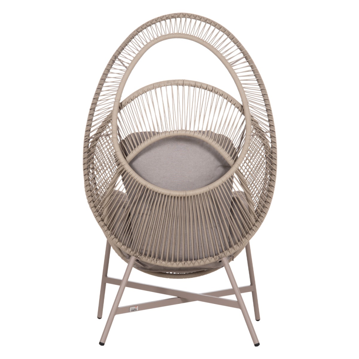 ΠΟΛΥΘΡΟΝΑ-ΦΩΛΙΑ RULER HM6506.02 ΜΟΚΑ ΜΕΤΑΛΛΟ-P.E.RATTAN--ΓΚΡΙ ΜΑΞΙΛΑΡΙΑ 90x85x154Υεκ