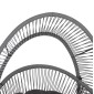 ΠΟΛΥΘΡΟΝΑ-ΦΩΛΙΑ RULER HM6506.01 ΓΚΡΙ ΜΕΤΑΛΛΟ-P.E.RATTAN-ΜΑΞΙΛΑΡΙΑ 90x85x154Υεκ