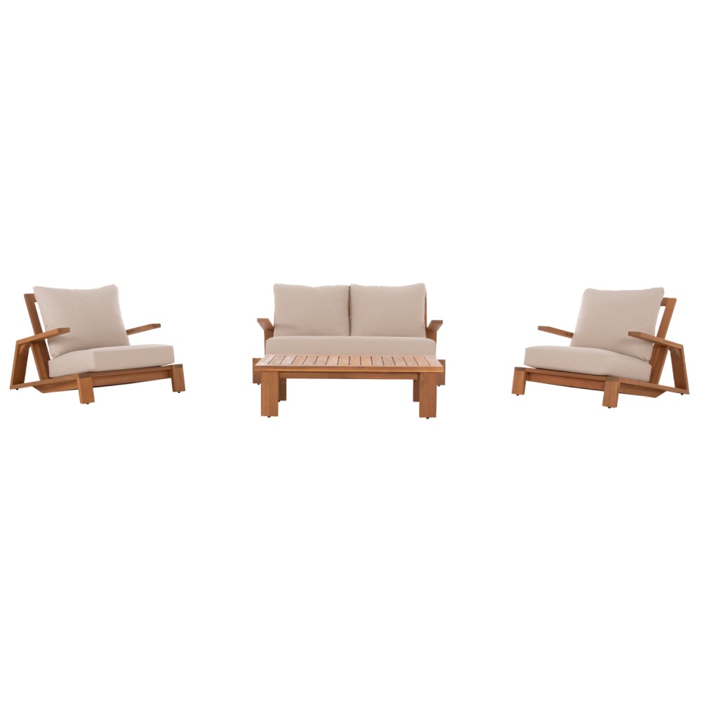 ΣΕΤ ΣΑΛΟΝΙ LOUNGE 4ΤΜΧ MIREX HM6521 ΞΥΛΟ ΑΚΑΚΙΑΣ--ΠΟΛΥΕΣΤΕΡΙΚΑ ΜΑΞΙΛΑΡΙΑ ΕΚΡΟΥ