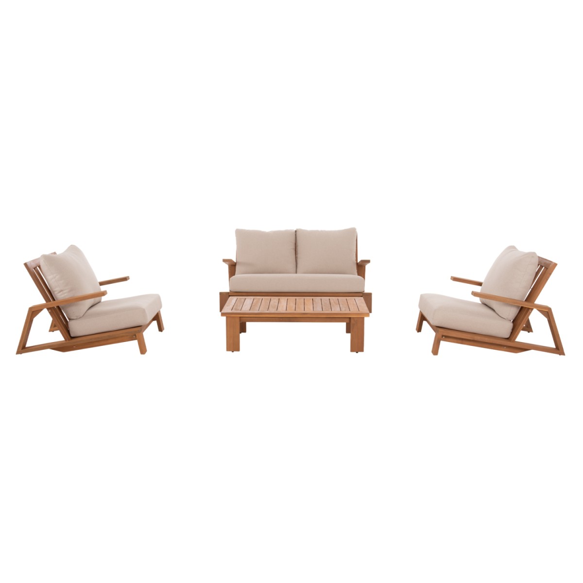 ΣΕΤ ΣΑΛΟΝΙ LOUNGE 4ΤΜΧ MIREX HM6521 ΞΥΛΟ ΑΚΑΚΙΑΣ--ΠΟΛΥΕΣΤΕΡΙΚΑ ΜΑΞΙΛΑΡΙΑ ΕΚΡΟΥ