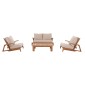 ΣΕΤ ΣΑΛΟΝΙ LOUNGE 4ΤΜΧ MIREX HM6521 ΞΥΛΟ ΑΚΑΚΙΑΣ--ΠΟΛΥΕΣΤΕΡΙΚΑ ΜΑΞΙΛΑΡΙΑ ΕΚΡΟΥ
