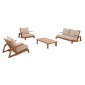 ΣΕΤ ΣΑΛΟΝΙ LOUNGE 4ΤΜΧ MIREX HM6521 ΞΥΛΟ ΑΚΑΚΙΑΣ--ΠΟΛΥΕΣΤΕΡΙΚΑ ΜΑΞΙΛΑΡΙΑ ΕΚΡΟΥ