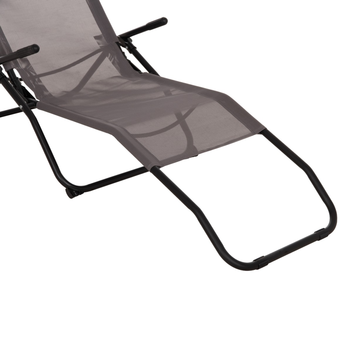 ΞΑΠΛΩΣΤΡΑ ΚΟΥΝΙΣΤΗ SWINGSAND HM6553.01 ΓΚΡΙ TEXTILENE--ΜΑΥΡΟ ΜΕΤΑΛΛΟ 143x60x94Υεκ