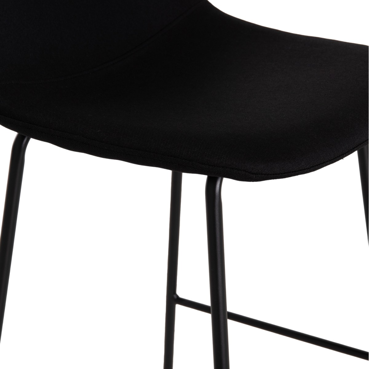 ΣΚΑΜΠΟ ΜΠΑΡ VINCENT HM9298.24 ΜΕΣΑΙΟΥ ΥΨΟΥΣ-ΜΑΥΡΟ ΥΦΑΣΜΑ-ΜΕΤΑΛΛΙΚΑ ΠΟΔΙΑ 43x50x92,5Υεκ
