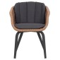 ΠΟΛΥΘΡΟΝΑ VICTUS HM6559.01 ΑΛΟΥΜΙΝΙΟ & OLEFIN ΓΚΡΙ-TWIST WICKER 60x62x76Yεκ
