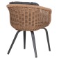 ΠΟΛΥΘΡΟΝΑ VICTUS HM6559.01 ΑΛΟΥΜΙΝΙΟ & OLEFIN ΓΚΡΙ-TWIST WICKER 60x62x76Yεκ
