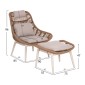 ΠΟΛΥΘΡΟΝΑ LOUNGE ΜΕ ΥΠΟΠΟΔΙΟ REMVAZZO HM6561.02 ΑΛΟΥΜΙΝΙΟ ΜΠΕΖ--WICKER 90x85x96Υεκ