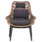 ΠΟΛΥΘΡΟΝΑ LOUNGE ΜΕ ΥΠΟΠΟΔΙΟ REMVAZZO HM6561.01 ΑΛΟΥΜΙΝΙΟ ΓΚΡΙ--WICKER 90x85x96Υεκ