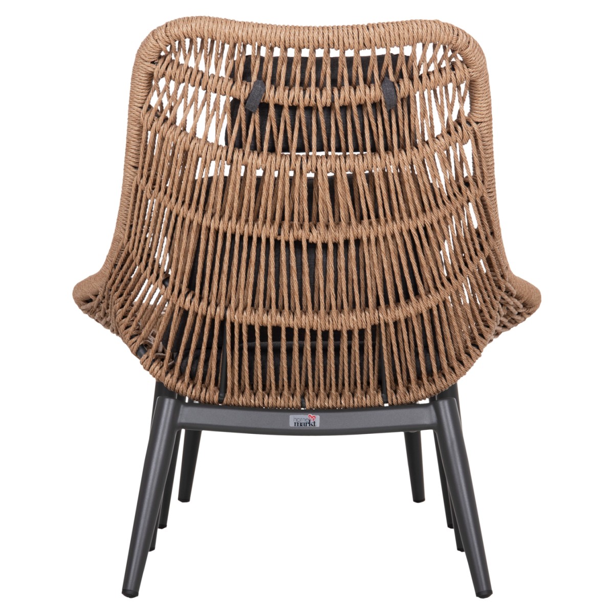 ΠΟΛΥΘΡΟΝΑ LOUNGE ΜΕ ΥΠΟΠΟΔΙΟ REMVAZZO HM6561.01 ΑΛΟΥΜΙΝΙΟ ΓΚΡΙ--WICKER 90x85x96Υεκ