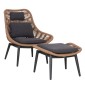 ΠΟΛΥΘΡΟΝΑ LOUNGE ΜΕ ΥΠΟΠΟΔΙΟ REMVAZZO HM6561.01 ΑΛΟΥΜΙΝΙΟ ΓΚΡΙ--WICKER 90x85x96Υεκ