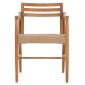 ΠΟΛΥΘΡΟΝΑ ΤΡΑΠΕΖΑΡΙΑΣ ROBIN HM18351 ΞΥΛΟ TEAK & ΣΧΟΙΝΙ VIRO ΦΥΣΙΚΟ 53,5x60x78Υεκ
