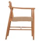 ΠΟΛΥΘΡΟΝΑ ΤΡΑΠΕΖΑΡΙΑΣ ROBIN HM18351 ΞΥΛΟ TEAK & ΣΧΟΙΝΙ VIRO ΦΥΣΙΚΟ 53,5x60x78Υεκ