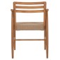 ΠΟΛΥΘΡΟΝΑ ΤΡΑΠΕΖΑΡΙΑΣ ROBIN HM18351 ΞΥΛΟ TEAK & ΣΧΟΙΝΙ VIRO ΦΥΣΙΚΟ 53,5x60x78Υεκ
