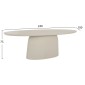 ΤΡΑΠΕΖΙ ΤΡΑΠΕΖΑΡΙΑΣ FIBER CEMENT ΟΒΑΛ BRECCAN HM6577.02 ΜΠΕΖ 240x100x75Υεκ.