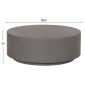 ΤΡΑΠΕΖΙ ΜΕΣΗΣ FIBER CEMENT ΣΤΡΟΓΓΥΛΟ KYOKO HM6579.01 ΓΚΡΙ Φ90x30Υεκ.