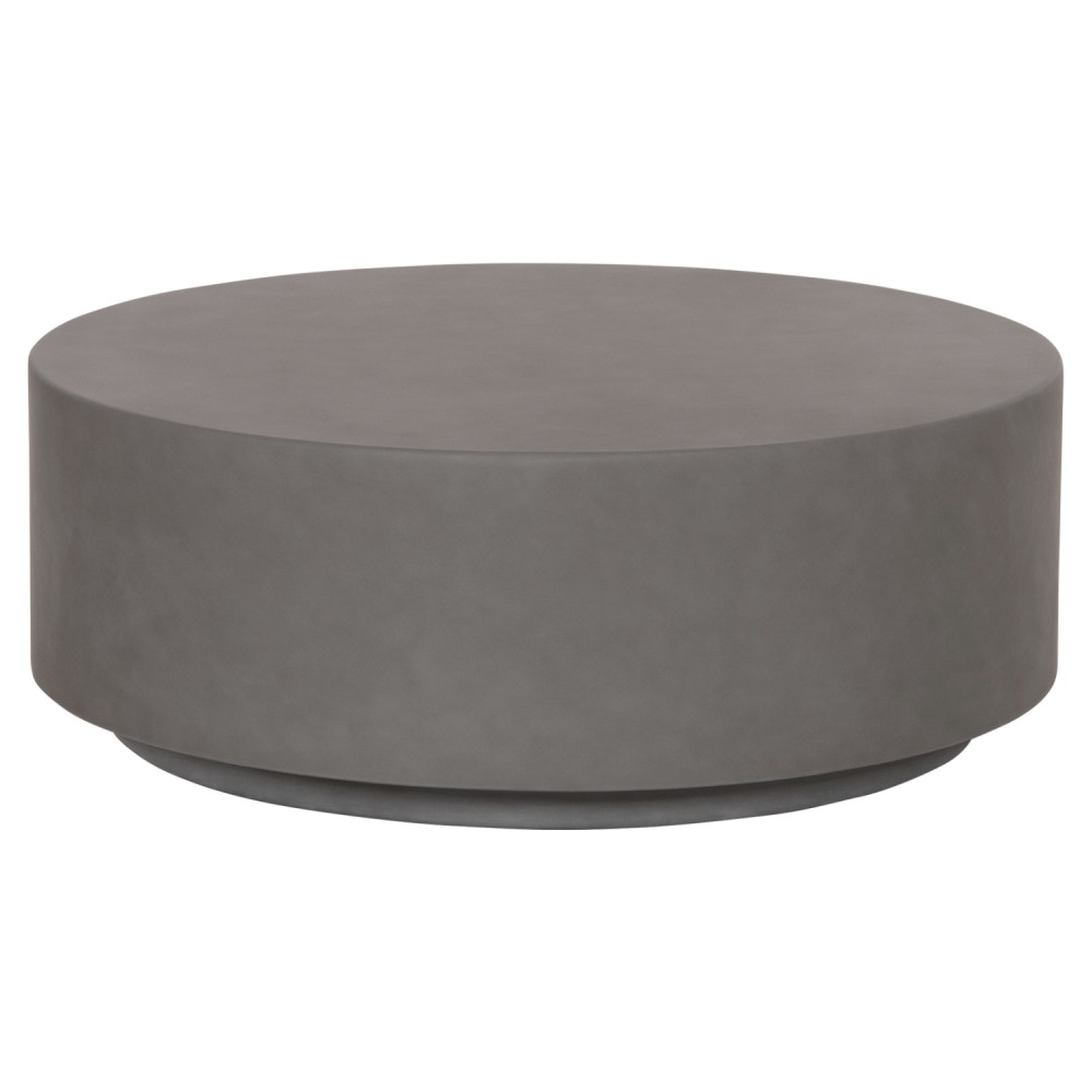ΤΡΑΠΕΖΙ ΜΕΣΗΣ FIBER CEMENT ΣΤΡΟΓΓΥΛΟ KYOKO HM6579.01 ΓΚΡΙ Φ90x30Υεκ.