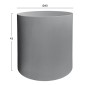 ΤΡΑΠΕΖΙ ΒΟΗΘΗΤΙΚΟ FIBER CEMENT ΣΤΡΟΓΓΥΛΟ KYOKO HM6592.01 ΓΚΡΙ Φ40x43Υεκ.