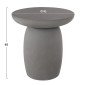ΤΡΑΠΕΖΙ ΒΟΗΘΗΤΙΚΟ FIBER CEMENT ΣΤΡΟΓΓΥΛΟ HIKARI HM6593.01 ΓΚΡΙ Φ46x48Υεκ.