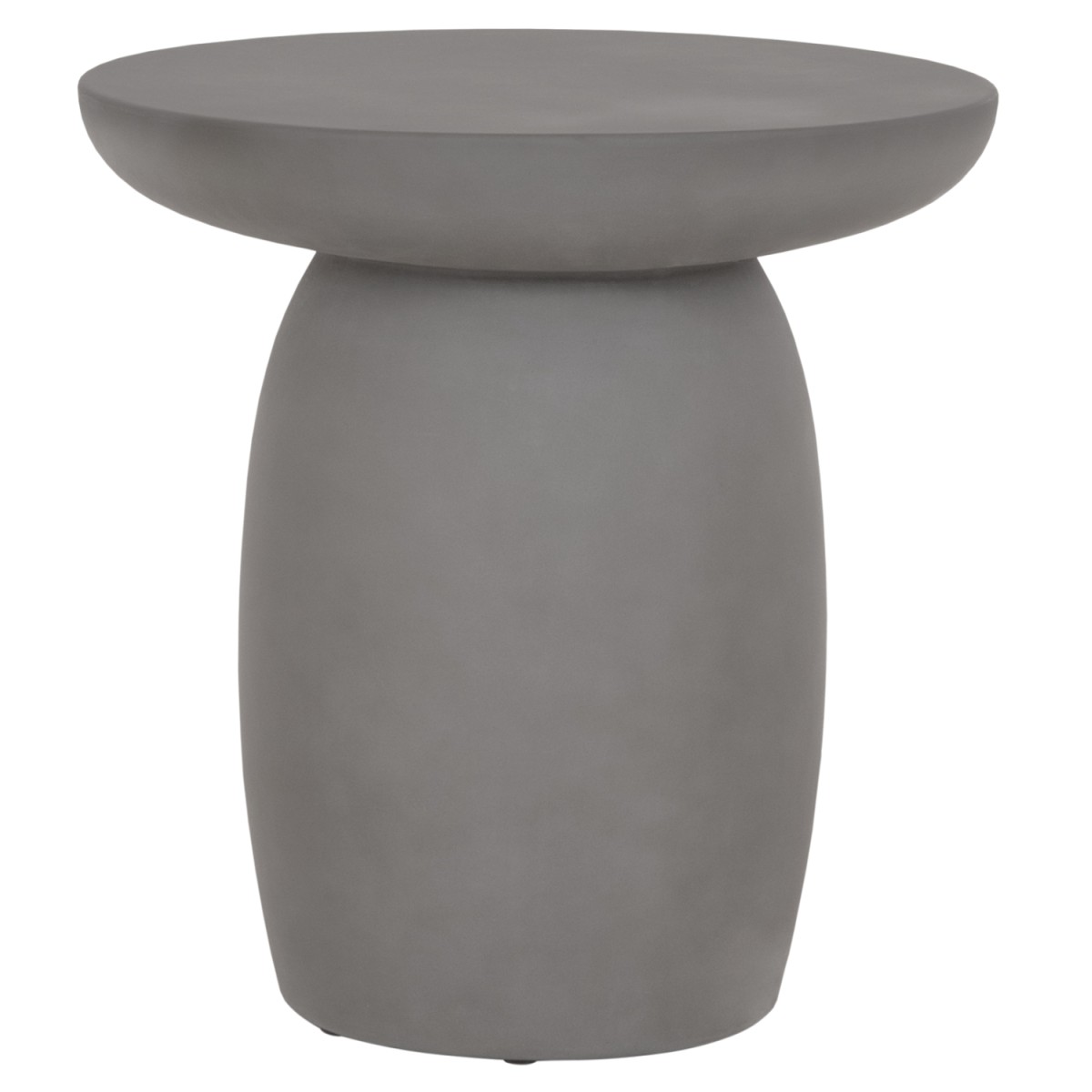 ΤΡΑΠΕΖΙ ΒΟΗΘΗΤΙΚΟ FIBER CEMENT ΣΤΡΟΓΓΥΛΟ HIKARI HM6593.01 ΓΚΡΙ Φ46x48Υεκ.