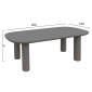 ΤΡΑΠΕΖΙ ΤΡΑΠΕΖΑΡΙΑΣ FIBER CEMENT KIORA HM6597.01 ΓΚΡΙ 200x100x76Υεκ