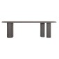 ΤΡΑΠΕΖΙ ΤΡΑΠΕΖΑΡΙΑΣ FIBER CEMENT ΟΒΑΛ GLEN HM6598.01 ΓΚΡΙ 260x95x75Υεκ